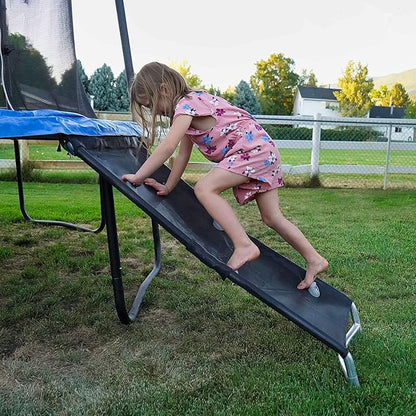 Trampoline Pro The Original Trampoline Slide and Climber Universal Trampoline Ladder Alternative Heavy Duty Steel Construction Fold and Stow Safely Easy to Climb & Slide