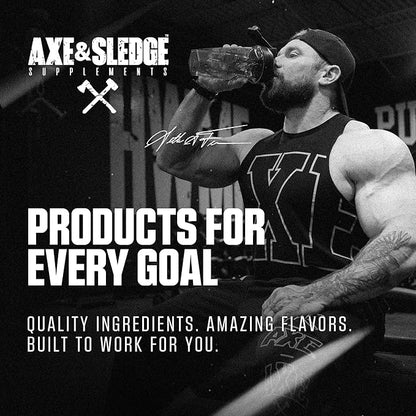 Axe & Sledge Farm Fed 100% Whey Protein Isolate | 25g Protein | Low Carb, Low Sugar, Gluten Free | Protein Powder for Men and Women | Keto | Made in The USA | 28 Servings, Strawberry Milkshake