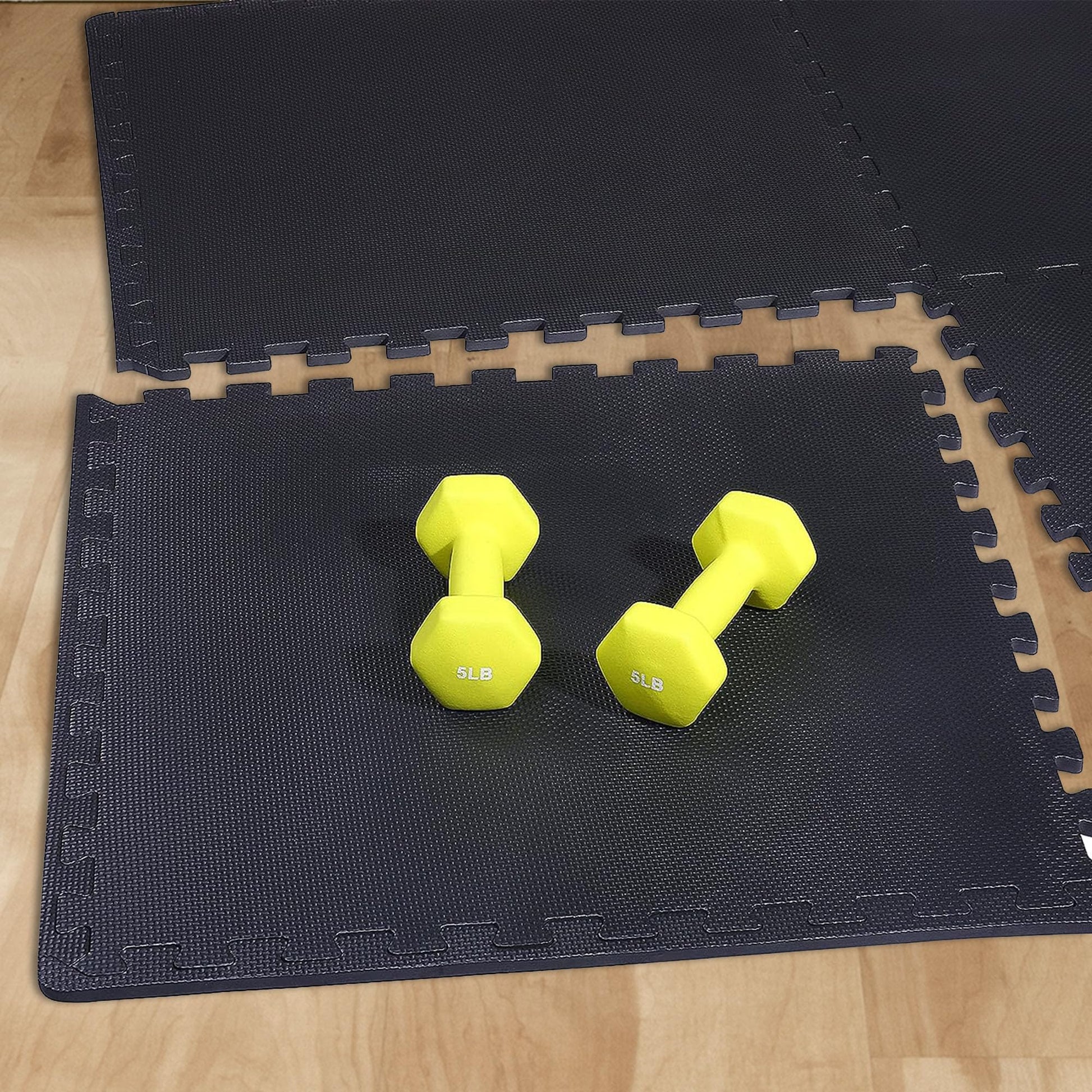 BalanceFrom Puzzle Exercise Mat 1-inch Thick, EVA Interlocking Foam Floor