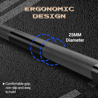 Barbell Bar for Weightlifting - 7FT Heavy Duty (1500LB/700LB), 4FT Short (500LB), 47" EZ Curl Bar - Fits 2" Standard Plates - Home Gym Strength Training