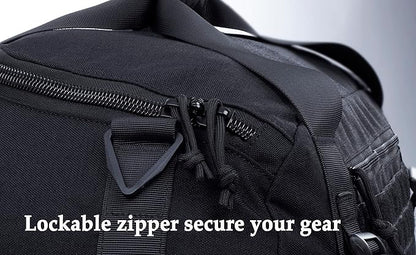 Tactical Duffle Bag MOLLE Gear Bag Carry on Travel Weekend Duffel Bag. Ideal for Hunting, Shooting Range, Law Enforcement, Camping, Travel and Viechle. 35L