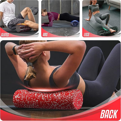 Yes4All High-Density EPP Round Back Roller Foam, Exercise Foam Roller for Yoga, Pilates & Stretching - 12, 18, 24, 36 inch