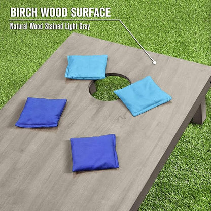 GoSports 4 ft x 2 ft Regulation Size Wooden Cornhole Boards Set - Includes Carrying Case and Bean Bags (Choose Your Colors) Over 100 Color Combinations
