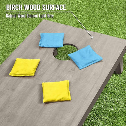 GoSports 4 ft x 2 ft Regulation Size Wooden Cornhole Boards Set - Includes Carrying Case and Bean Bags (Choose Your Colors) Over 100 Color Combinations