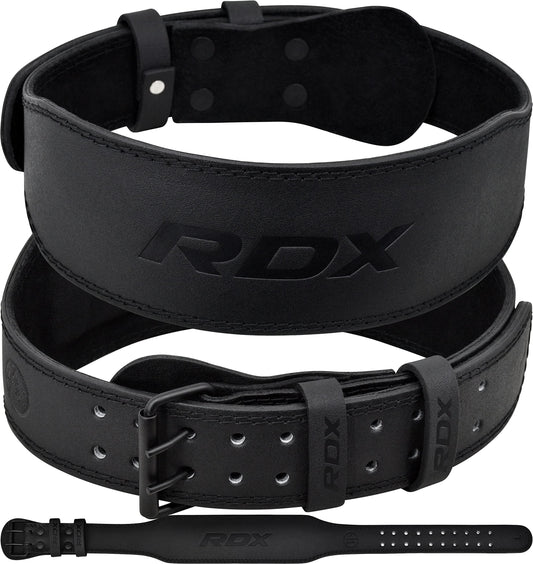 RDX Weight Lifting Belt Gym Fitness, Cowhide Leather, 4” 6” Padded Lumbar Back Support, 10