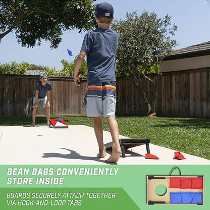 GoSports 2 ft x1 ft Portable Size Cornhole - Choose Classic or Wood Designs - Game Set with 6 Bean Bags - Great for Indoor & Outdoor Play