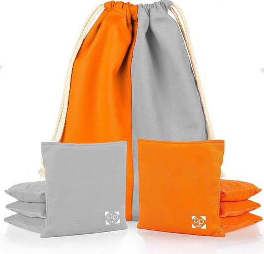 Professional Cornhole Bags - Set of 8 Regulation All Weather Double Sided - Sticky Side/Slick Side