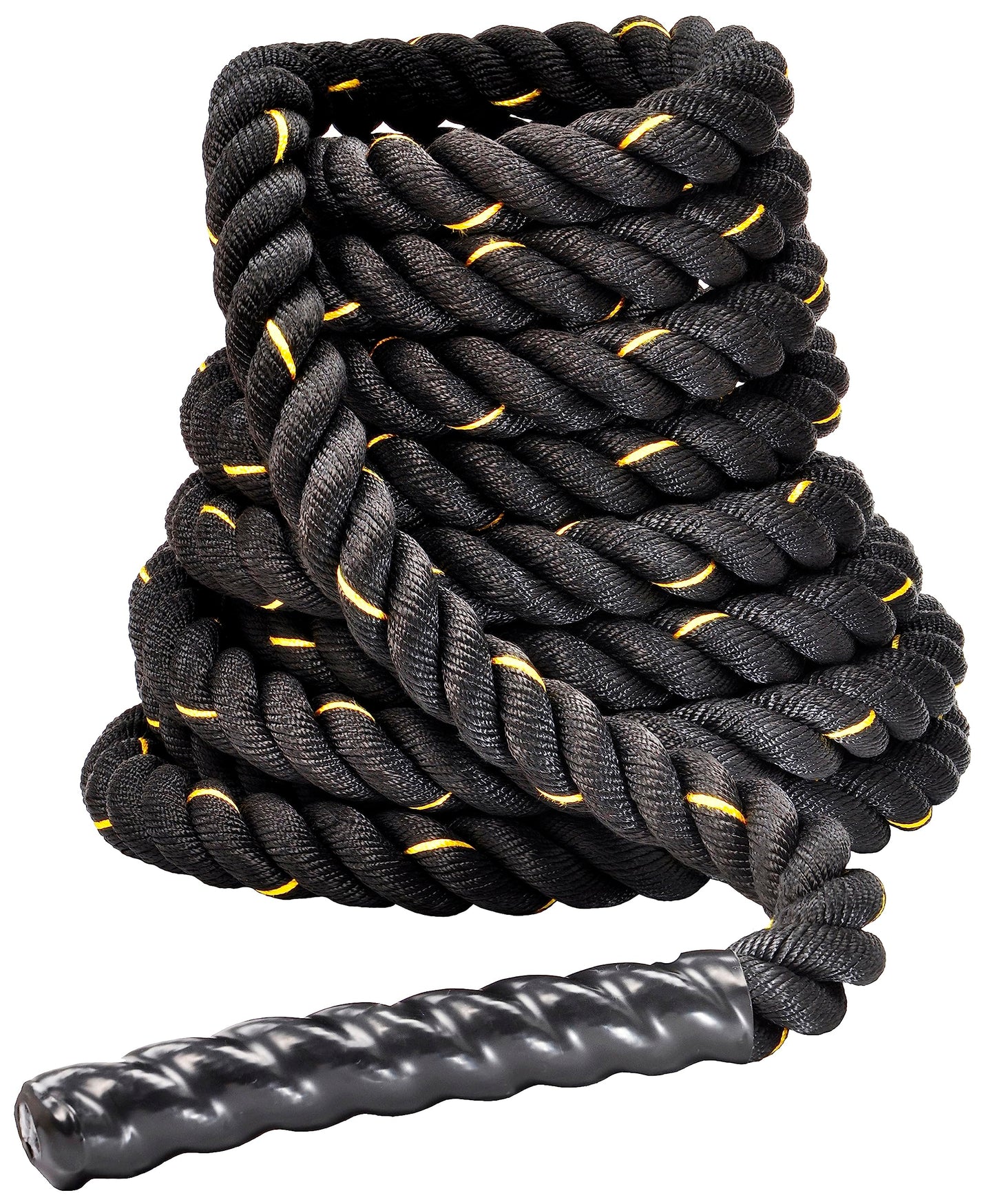 Fitvids Battle Rope 1.5Inch Diameter Poly Dacron 30 FT Length, Heavy Ropes for Home Gym and Workout