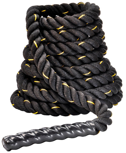 Fitvids Battle Rope 1.5Inch Diameter Poly Dacron 30 FT Length, Heavy Ropes for Home Gym and Workout