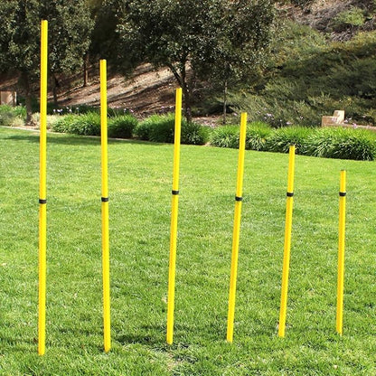 BlueDot Trading Soccer Agility Poles | Telescopic, Fixed & Collapsible Options (4, 6, 8 Piece Sets) Speed Training Poles for Agility Drills, Outdoor Games, Football & Sport Training Equipment