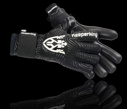 Professional Soccer Goalie Gloves Kids, Boys, Youth, Adult, Men- Football Goalkeeper Glove Strong grip palm protection Giga latex 4mm Double elastic Wrist with Negative cut, Slim(Size 6-11)