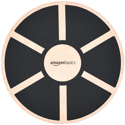 Amazon Basics Wood Wobble Balance Trainer Board, Slip Resistant, for Exercise and Core Strength