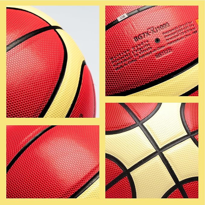 Training Soft Touch Rubber and Faux Leather Fighting Basketball, High Bounce Indoor Outdoor Basketball Gift