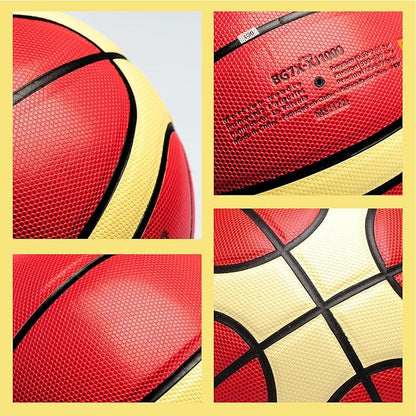 Training Soft Touch Rubber and Faux Leather Fighting Basketball, High Bounce Indoor Outdoor Basketball Gift