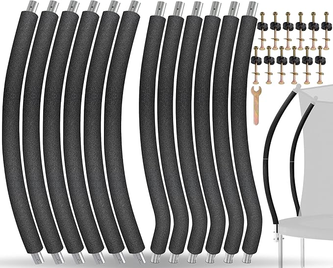 Trampoline Poles Replacement for Skywalker Or Jumpzylla,Galvanized Trampoline Enclosure Pole for Skywalker or Jumpzylla,Replace Parts#4201 4202 4135 OR for Jumpzylla 8ft 10ft&12ft 14ft