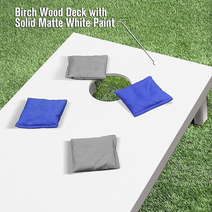 GoSports 4 ft x 2 ft Regulation Size Wooden Cornhole Boards Set - Includes Carrying Case and Over 100 Optional Bean Bag Colors