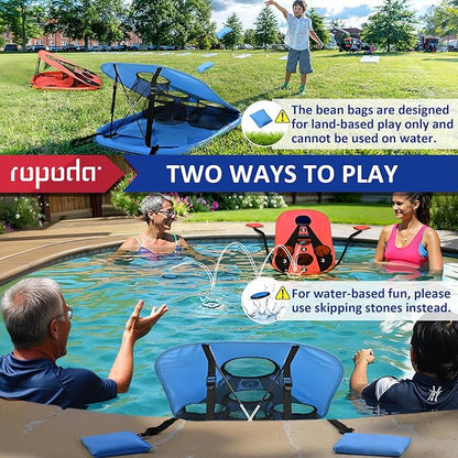 ropoda Pool Cornhole Board Set, 3ft x 2ft Corn Hole Games for Adults, Cornhole Set Floating, Pool Games for Adults, Water and Land Dual-Purpose, Easy Setup, Beach Toys for Family, Beach/Lawn Toys