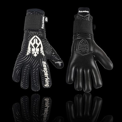 Professional Soccer Goalie Gloves Kids, Boys, Youth, Adult, Men- Football Goalkeeper Glove Strong grip palm protection Giga latex 4mm Double elastic Wrist with Negative cut, Slim(Size 6-11)