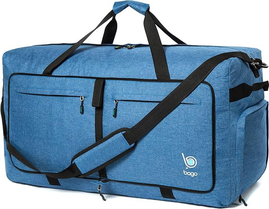 Bago Large Foldable Duffel Bags for Traveling Women & Men - 120L Packable Duffle Bag for Travel