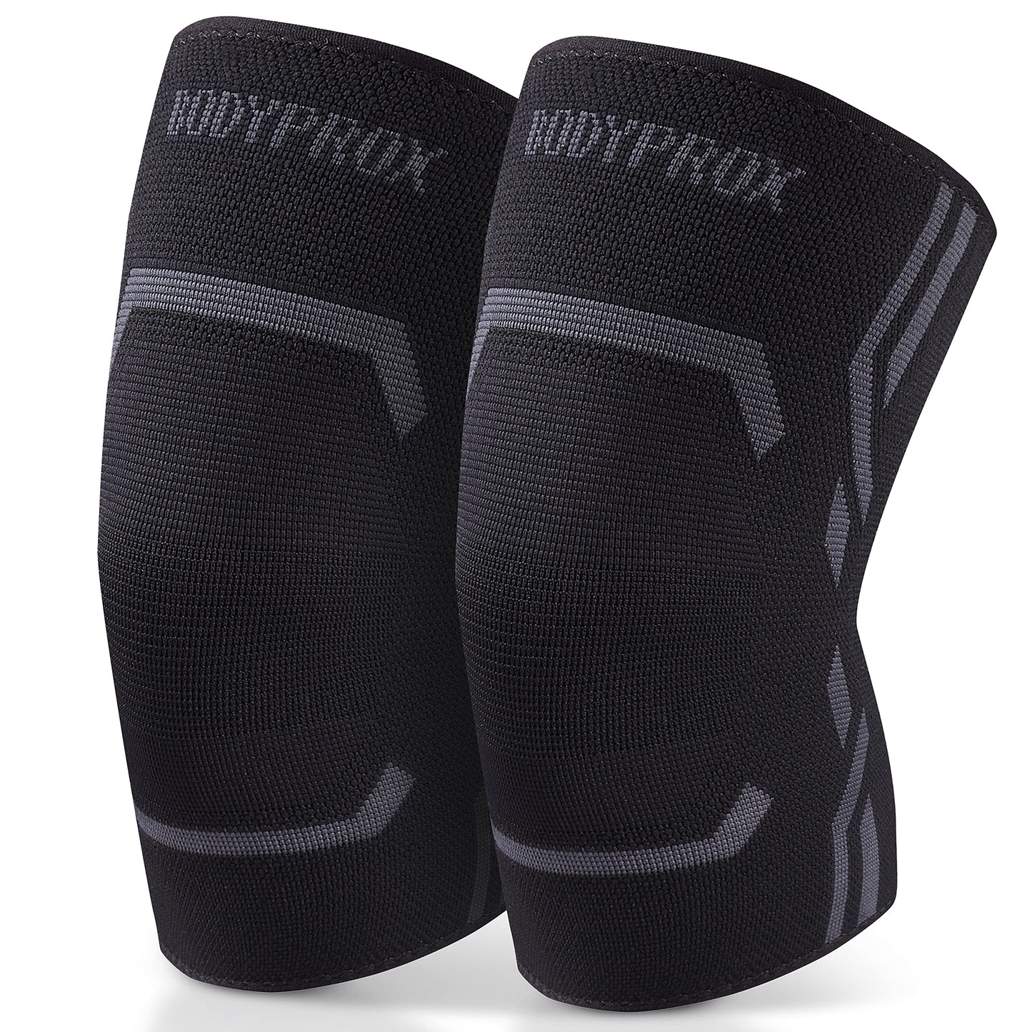 Bodyprox Knee Compression Sleeve for Men and Women (2 Pack), Knee Support Brace for Running and
