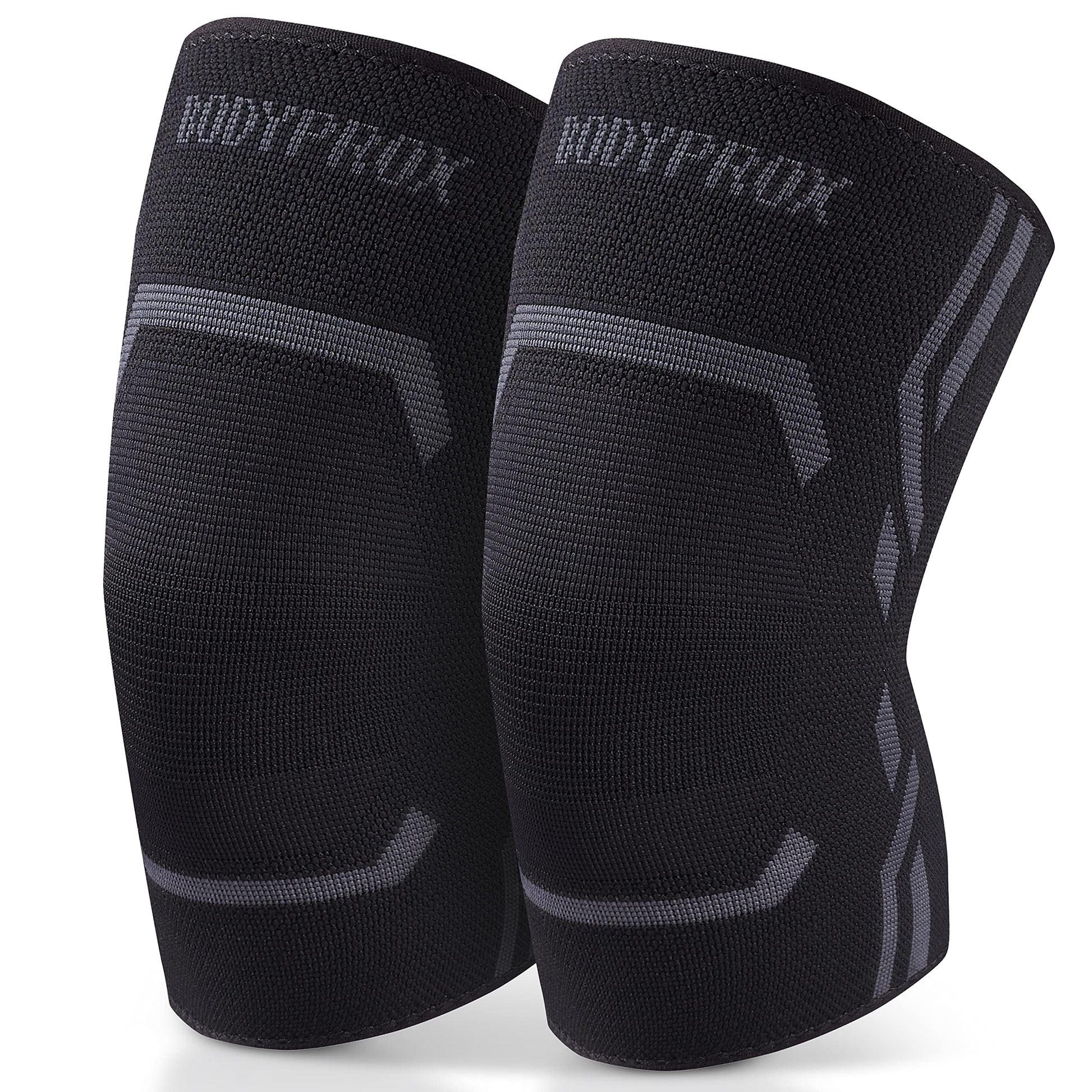 Bodyprox Knee Compression Sleeve for Men and Women (2 Pack), Knee Support Brace for Running and