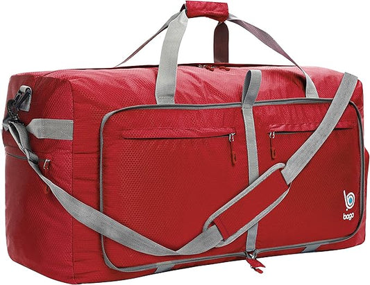 Bago Large Foldable Duffel Bags for Traveling Women & Men - 100L Packable Duffle Bag for Travel