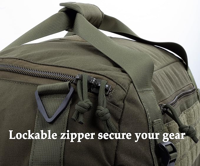 Tactical Duffle Bag MOLLE Gear Bag Carry on Travel Duffel Bag. Ideal for Hunting, Shooting Range, Law Enforcement, Camping, Travel. 35L