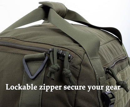 Tactical Duffle Bag MOLLE Gear Bag Carry on Travel Duffel Bag. Ideal for Hunting, Shooting Range, Law Enforcement, Camping, Travel. 35L