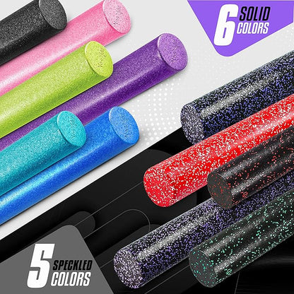 Yes4All High-Density EPP Round Back Roller Foam, Exercise Foam Roller for Yoga, Pilates & Stretching - 12, 18, 24, 36 inch