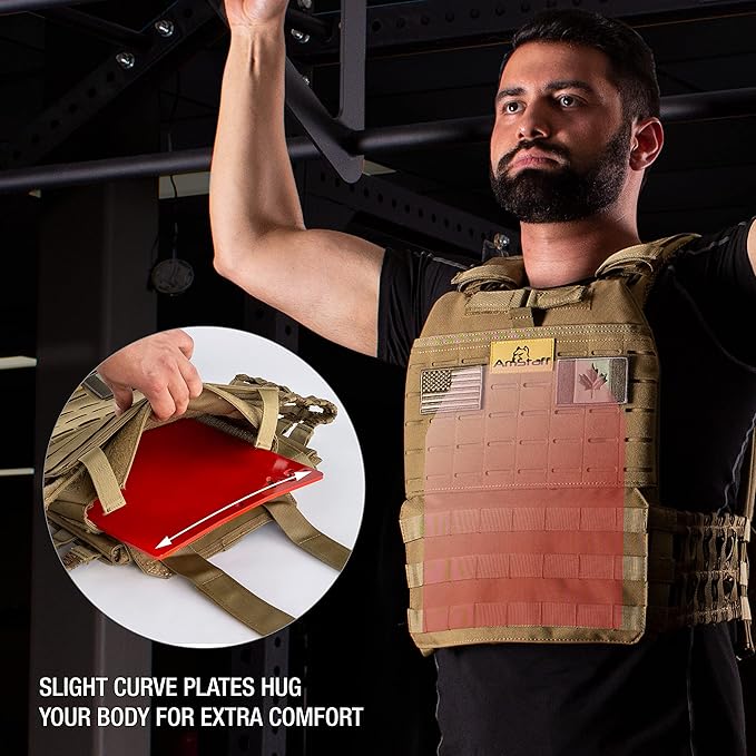 Weight Vest Plates for Tactical Weighted Vests ??WODs, Workout, Strength and Endurance Training, Running ??3D Curved Ergonomic Design ??Available 7LB/11LB/17LB/27LB