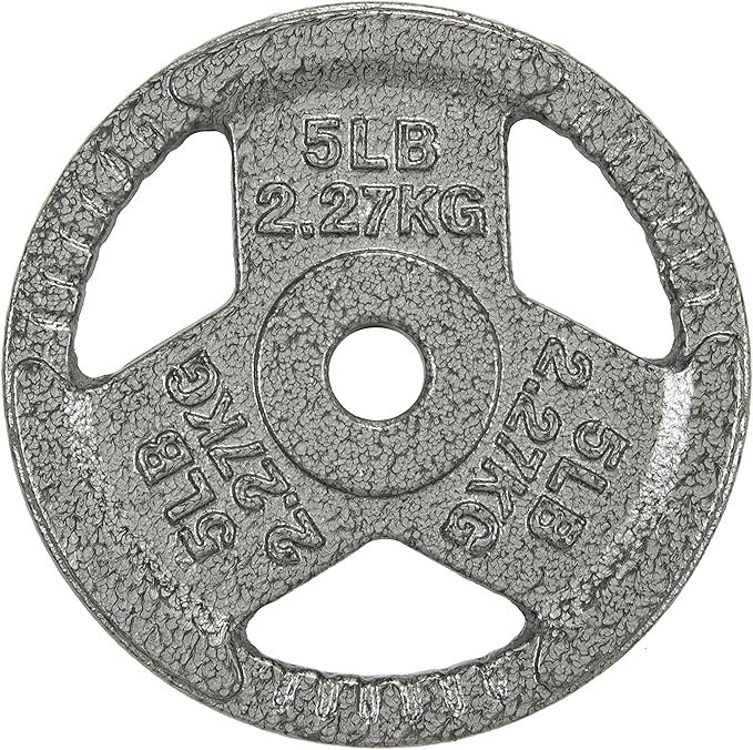 Olympic Cast Iron 2-Inch Weight Plate for Strength Training & Weightlifting, Multiple Weights Available