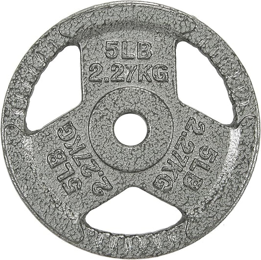 Olympic Cast Iron 2-Inch Weight Plate for Strength Training & Weightlifting, Multiple Weights Available