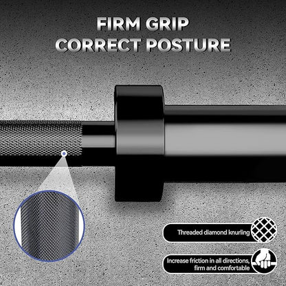 Barbell Bar for Weightlifting - 7FT Heavy Duty (1500LB/700LB), 4FT Short (500LB), 47" EZ Curl Bar - Fits 2" Standard Plates - Home Gym Strength Training