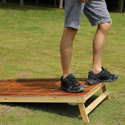 Solid Wood Premium Cornhole Game Set, Bean Bag Toss Game for Tailgate, Outdoor, Backyard - Professional Portable Cornhole Boards & Set of 8 Cornhole Bean Bags (Junior, Tailgate, Regulation Size)