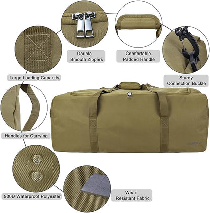 Large Duffle Bag for Travel, 100L Travel Bags for Men Extra Large Duffel Bag Water & Tear Resistant Women Weekender Bag w/Shoulder Strap for House Moving Travel Essentials Camping Gear Storage