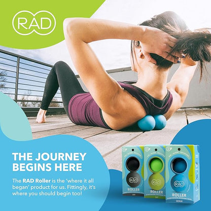 RAD Original Peanut Massage Ball ??Medium Density Yoga Deep Tissue Roller Ball ??Myofascial Release for Back, Neck, Feet, Psoas & Spine ??Suboccipital & Thoracic Trigger Point Therapy