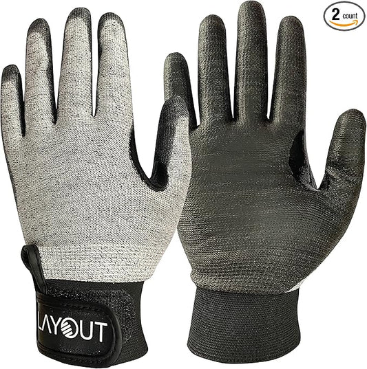 Layout Lite Ultimate Frisbee Gloves - Seamless Design - One Pair Ultimate Gloves