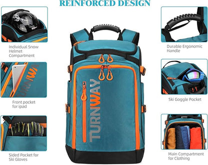 Ski/Snowboard Boot Bag/Skating Bag | Excellent for Store and Transport Gear, Jacket, Helmet, Goggles, Gloves & Accessories