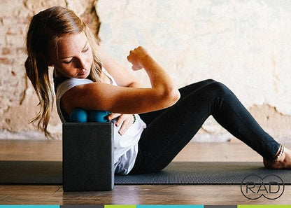 RAD Stiff Peanut Massage Ball ??High Density Yoga Deep Tissue Roller Ball ??Myofascial Release for Back, Neck, Feet, Psoas & Spine ??Suboccipital & Thoracic Trigger Point Therapy