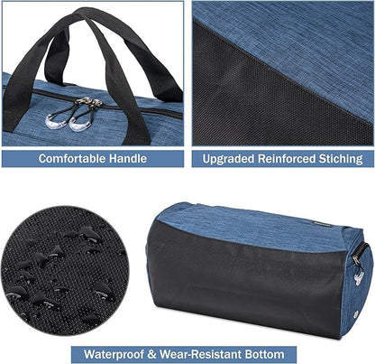 Kuston Sports Gym Bag with Shoes Compartment, Trolley Sleeve and Wet Pocket Gym Duffel Bag Overnight Bag-Upgraded