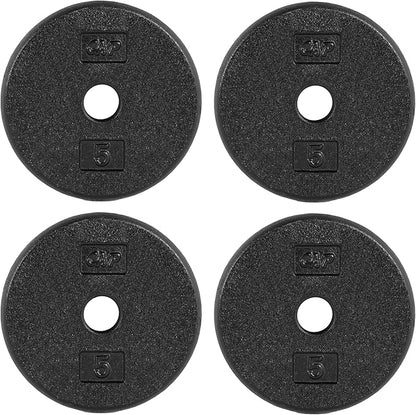 CAP Barbell Standard 1-Inch Cast Iron Weight Plates - Singles & Sets | 1.25-50 lbs | Multiple Options