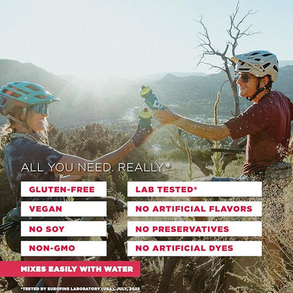 Tailwind Nutrition Recovery Mix, 20 Grams Complete Protein, Carbohydrates, and Electrolytes Powder Drink Mix for Post-Workout, Free of Gluten, Soy, and Dairy, Vegan, 12 Servings, Strawberry