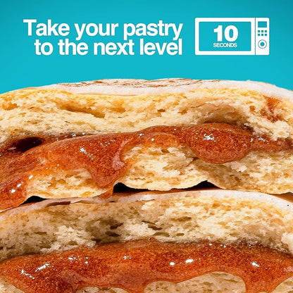 Legendary Foods 22g Protein Pastry+ Cinnamon Low Carb Meal Replacement Bar - Low Glycemic, Gluten Free Protien Snacks - Healthy Keto Snack Box, 8x Zero Sugar Energy Bars - Bariatric Diabetic Friendly
