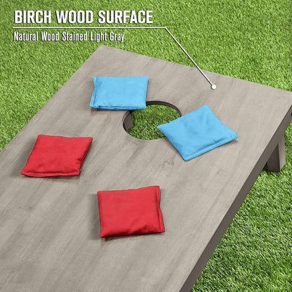 GoSports 4 ft x 2 ft Regulation Size Wooden Cornhole Boards Set - Includes Carrying Case and Bean Bags (Choose Your Colors) Over 100 Color Combinations