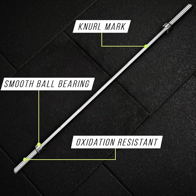 Invictus Men’s Barbell (7FT) (44LBS Bar Weight) (1500LBS Weight Capacity) Weight Training Barbell, Home Gym Fitness Essential, Strength Training Workout Bar, Portable Exercise Equipment