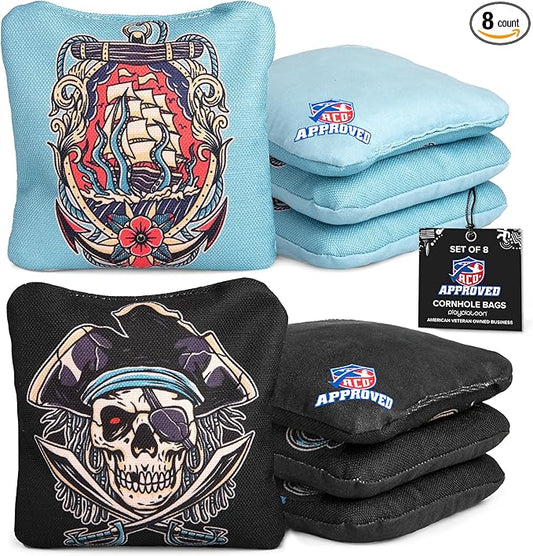 Play Platoon Cornhole Bags Set of 8 Regulation Professional Corn Hole Bean Bags ACO Approved