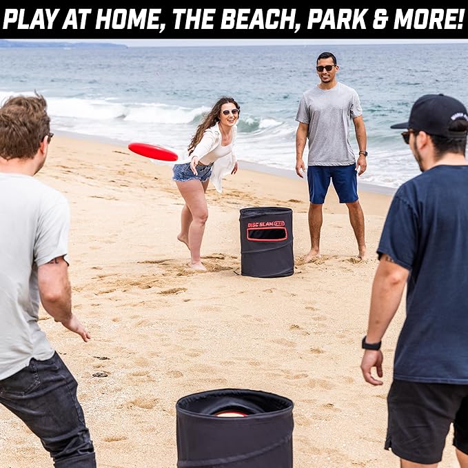 GoSports Disc Slam Game - Classic or PRO - Outdoor Disc Toss Yard and Beach Party Game