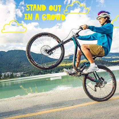 Iguana Helmet Accessories w/Sticky Hook & Loop Fastener Adhesive (Helmet not Included), Fun Helmet Mohawk/Cover for Snowboarding, Skiing, Biking, Cycling, Skating for Kids and Adults