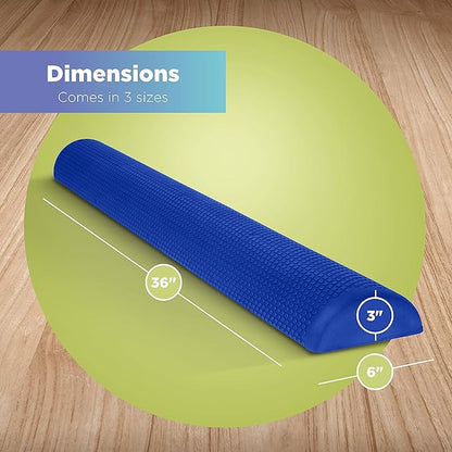 Bean Products High-Density EVA Foam Rollers | Deep Tissue Massager | Myofascial Release Textured Bumps | 36??Half Roller | Made in The USA