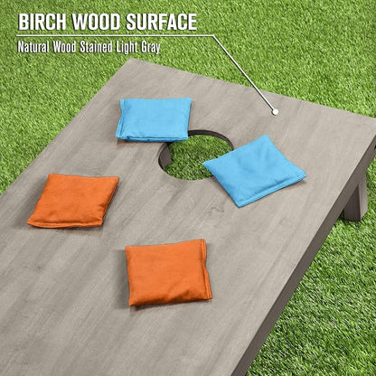 GoSports 4 ft x 2 ft Regulation Size Wooden Cornhole Boards Set - Includes Carrying Case and Bean Bags (Choose Your Colors) Over 100 Color Combinations